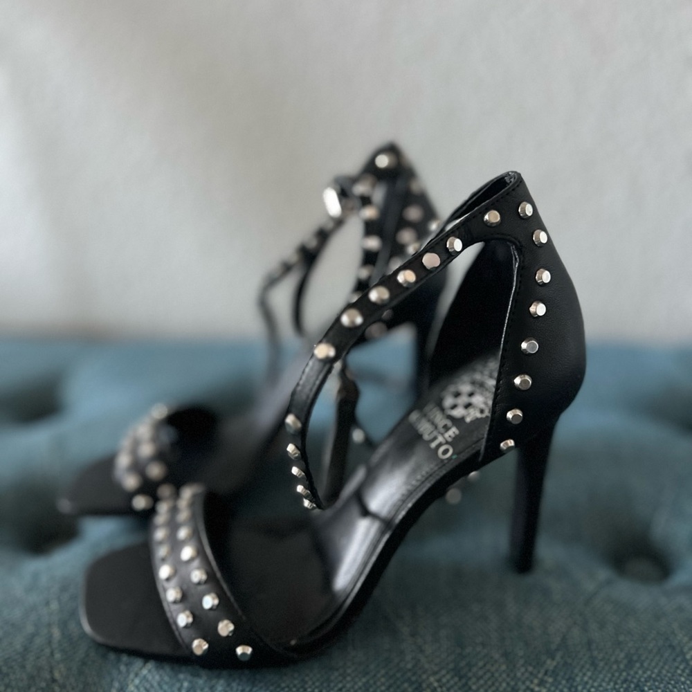 Vince Camuto studded open toe heels, never worn, size 5.5